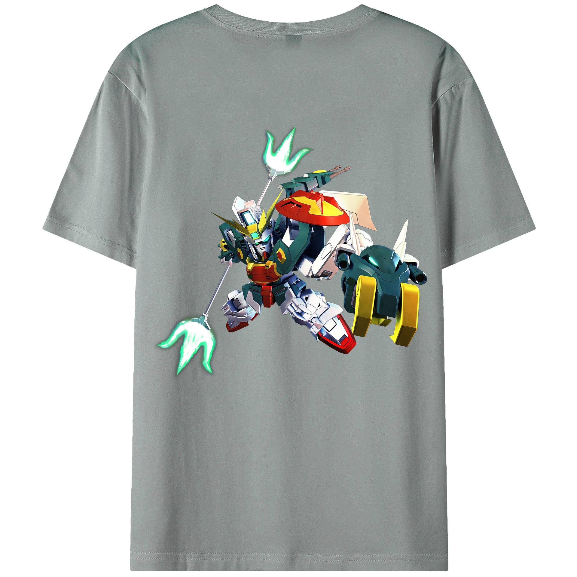 （画像用） 機動戦士ガンダム Mobile Suit Gundam 綿100％ メンズ半袖Tシャツ（バックプリント） 通気性